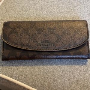Coach Brown and Leopard Leather wallet